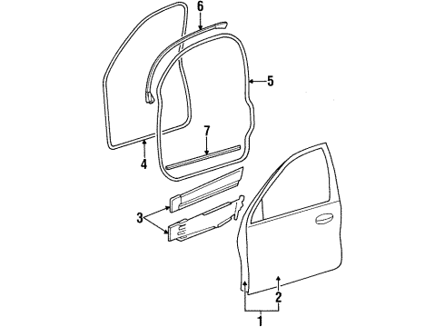 1998 Ford Taurus Front Door Diagram