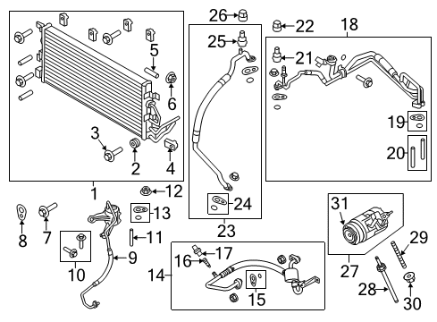 2016 Ford Explorer Clutch & Pulley Diagram for FB5Z-19D786-A