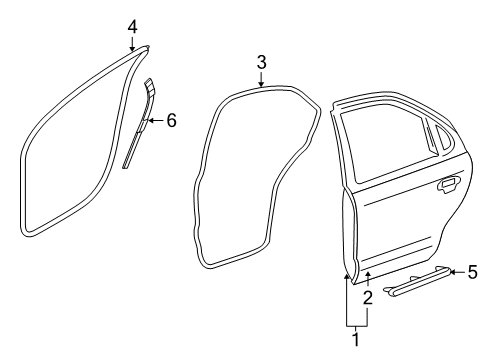 2009 Ford Taurus X Rear Door Diagram