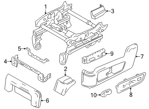 2012 Lincoln Navigator Tracks & Components Diagram