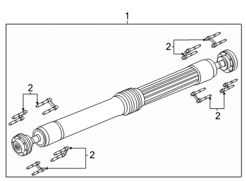 2021 Ford Bronco Drive Shaft - Rear Diagram