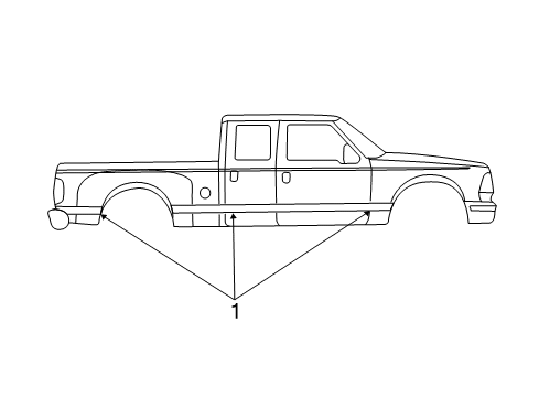 2002 Ford F-350 Super Duty Stripe Tape Diagram 5 - Thumbnail