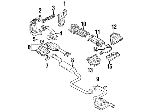 2000 Mercury Cougar Exhaust Components, Exhaust Manifold Diagram