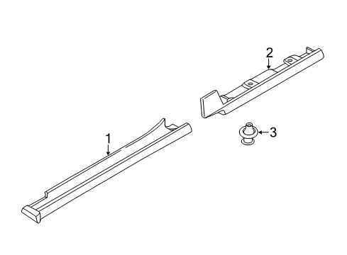 2014 Ford Transit Connect Exterior Trim - Pillars, Rocker & Floor Diagram