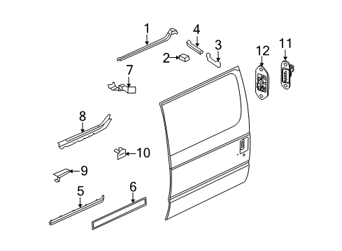 2013 Ford E-250 Door Hardware Diagram