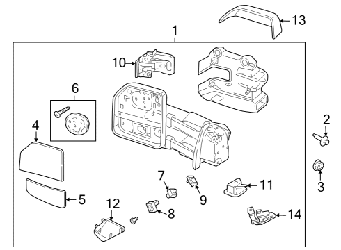 2023 Ford F-150 Lightning Outside Mirrors Diagram 6 - Thumbnail