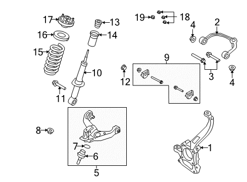 2009 Ford F-150 Shock Mount, Front Diagram for 7L1Z-18A099-A