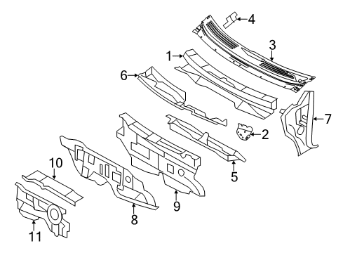 2012 Lincoln MKX Cowl Diagram
