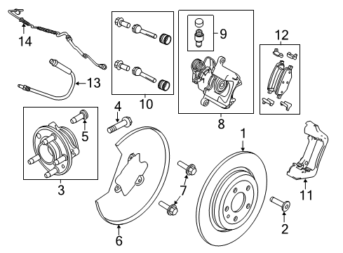 2018 Ford Police Interceptor Utility Rear Brakes Diagram