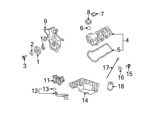 2009 Lincoln MKX Engine Parts, Mounts, Cylinder Head & Valves, Camshaft & Timing, Oil Pan, Oil Pump, Crankshaft & Bearings, Pistons, Rings & Bearings, Variable Valve Timing Diagram