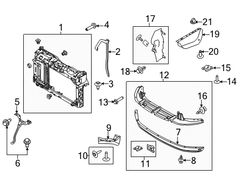 2011 Ford Fiesta Radiator Support Diagram