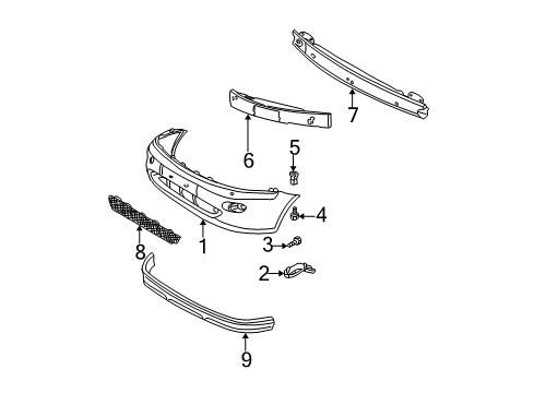 2003 Ford Focus Front Bumper Diagram