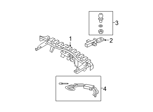 2012 Ford Escape Tow Hook & Hitch Diagram