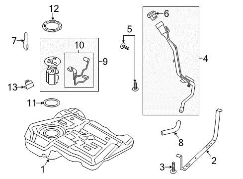 2013 Ford Escape Fuel Tank Diagram for DV6Z-9002-G
