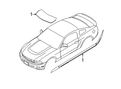 2013 Ford Mustang Stripe Tape Diagram 4 - Thumbnail
