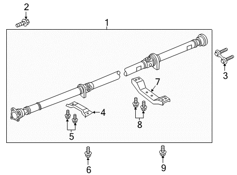 2010 Ford Flex Drive Shaft - Rear Diagram