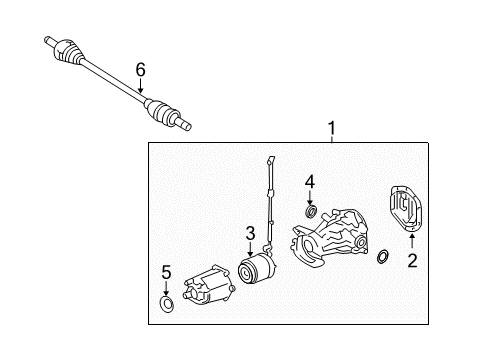 2008 Ford Taurus Axle Components - Rear Diagram