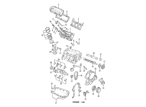 1995 Ford Windstar Piston, Blue Diagram for E9DZ6108HB