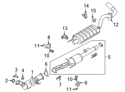 2020 Ford F-150 Exhaust Components Diagram 2 - Thumbnail