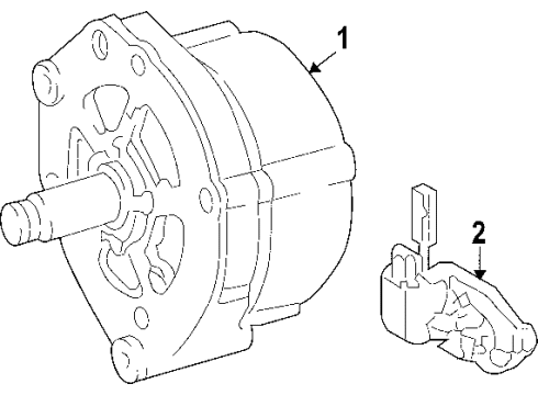 2008 Mercury Milan Alternator Diagram 1 - Thumbnail