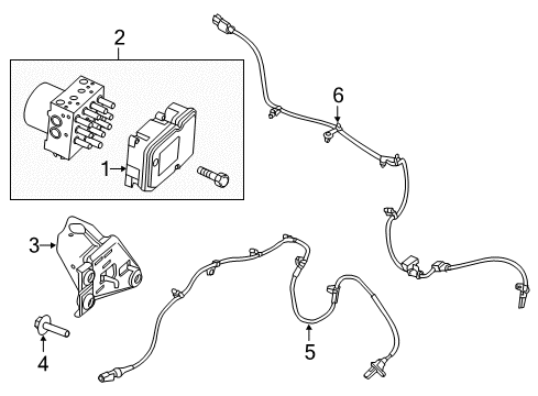 2013 Ford Edge ABS Components Diagram