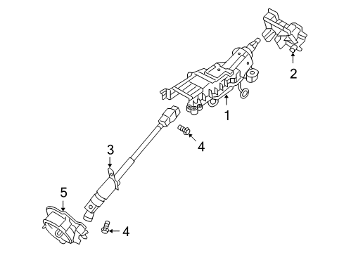 2009 Ford Taurus X Steering Column & Wheel, Steering Gear & Linkage Diagram 2 - Thumbnail