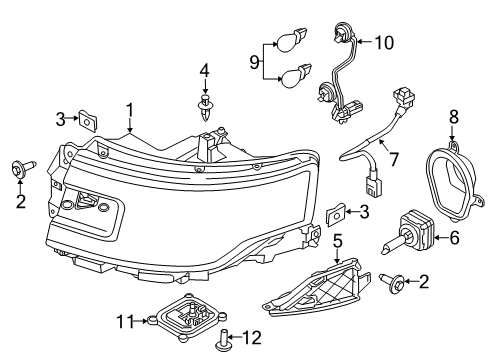 2017 Ford Flex Headlamps Diagram