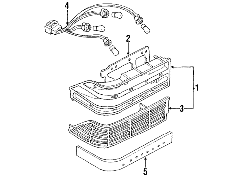 1992 Ford Probe Combination Lamps Diagram
