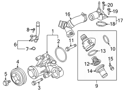 2021 Ford F-150 Pulley Diagram for BR3Z-8509-HA