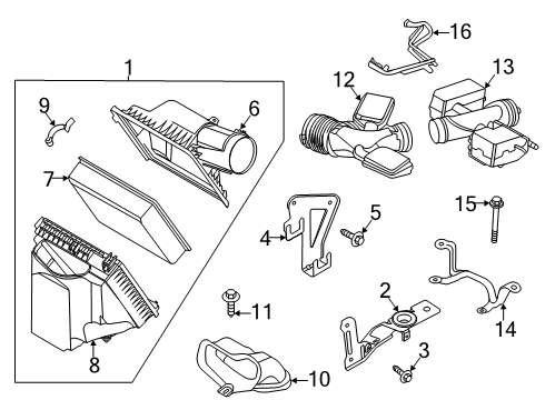 2020 Ford F-350 Super Duty Air Intake Diagram