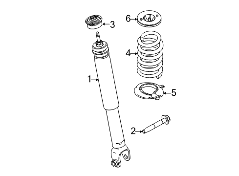 2015 Ford Police Interceptor Utility Shocks & Components - Rear Diagram