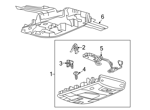 2017 Ford F-150 Overhead Console Diagram 1 - Thumbnail