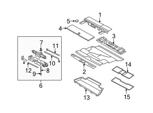 2005 Lincoln Navigator Interior Trim - Rear Body Diagram