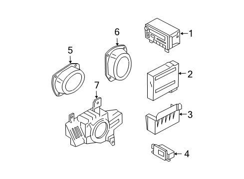 2006 Ford Expedition Front Driver Speaker Diagram for 6L1Z-18808-DA