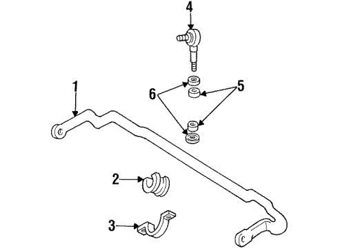 2001 Mercury Villager Stabilizer Link Diagram for 1F5Z-5K483-A