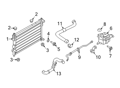 2017 Ford Explorer Radiator & Components Diagram
