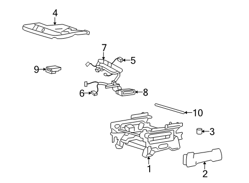 2006 Ford Freestar Seat Frame, Front Diagram for 3F2Z-1763100-BA
