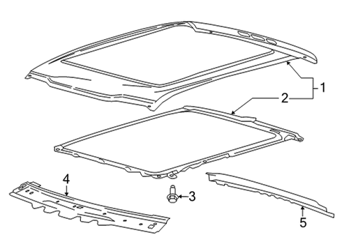 2022 Ford F-150 Roof & Components Diagram