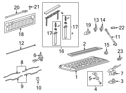 2014 Ford F-250 Super Duty Tail Gate Diagram