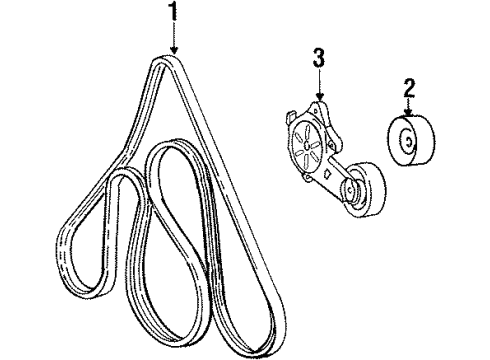 1999 Mercury Grand Marquis Belts & Pulleys Diagram