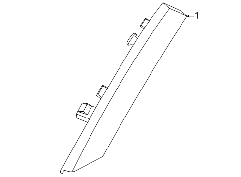 2022 Lincoln Aviator Side Marker Lamp, Passenger Side Diagram for LC5Z-15A201-C