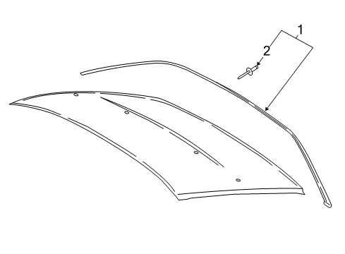 2019 Lincoln Continental Exterior Trim - Roof Diagram