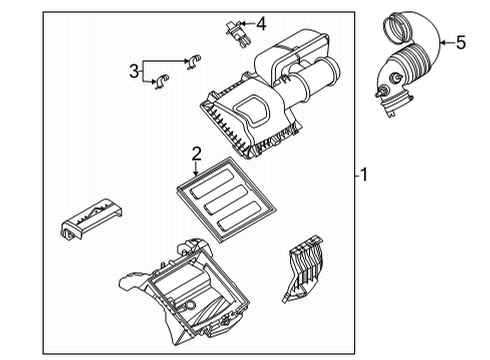 2021 Ford E-350 Super Duty Air Inlet Diagram