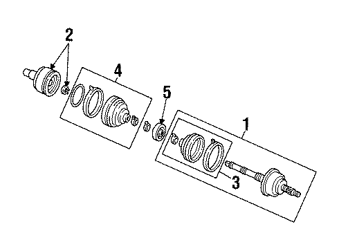 1999 Mercury Tracer Inner CV Joint Diagram for F7CZ-3B414-AB