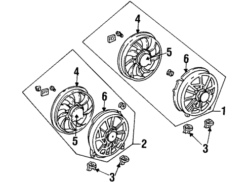 1998 Ford Taurus Cooling System, Radiator, Water Pump, Cooling Fan Diagram
