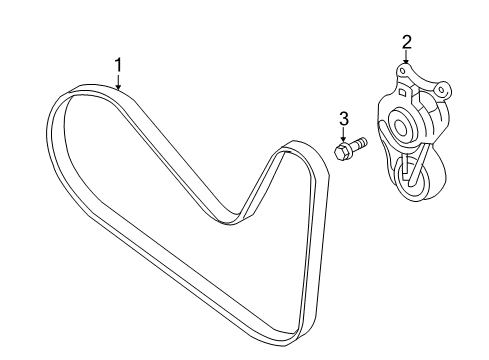 2014 Lincoln MKS Belts & Pulleys Diagram