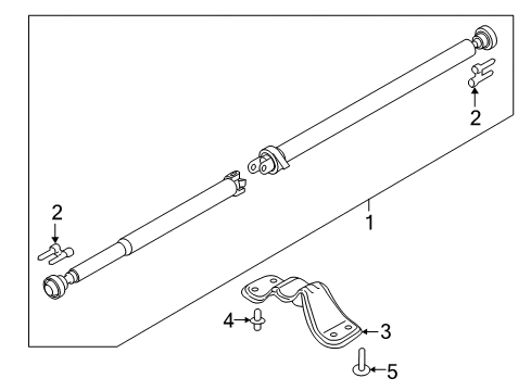 2016 Lincoln MKC Drive Shaft - Rear Diagram