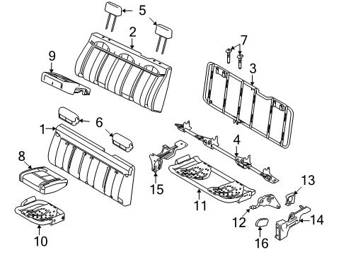 2013 Ford F-150 Rear Seat Components Diagram 6 - Thumbnail
