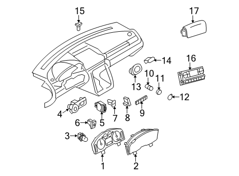 2008 Mercury Sable A/C & Heater Control Units Diagram