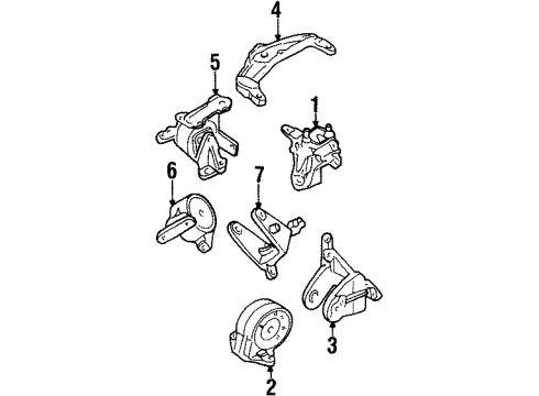 2000 Mercury Cougar Engine & Trans Mounting Diagram